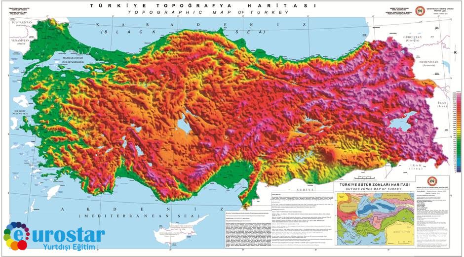 türkiye topoğrafya haritası